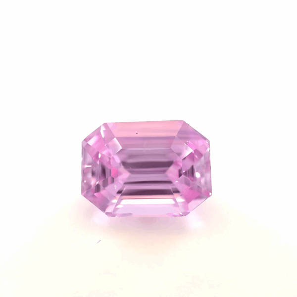 Saphir rose taille émeraude 2.86ct