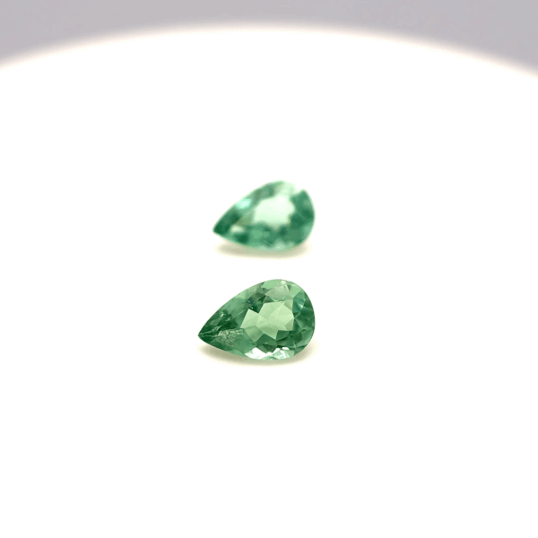 Lot 2 tourmaline bleu vert poire 2,82ct