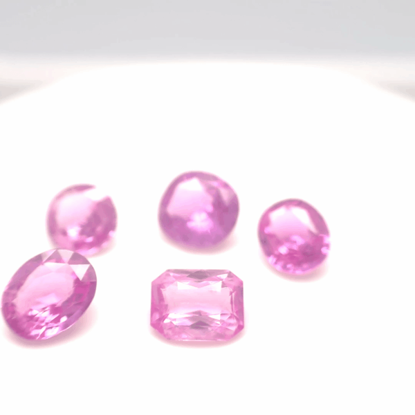 Lot 6 saphir rose 5,80ct