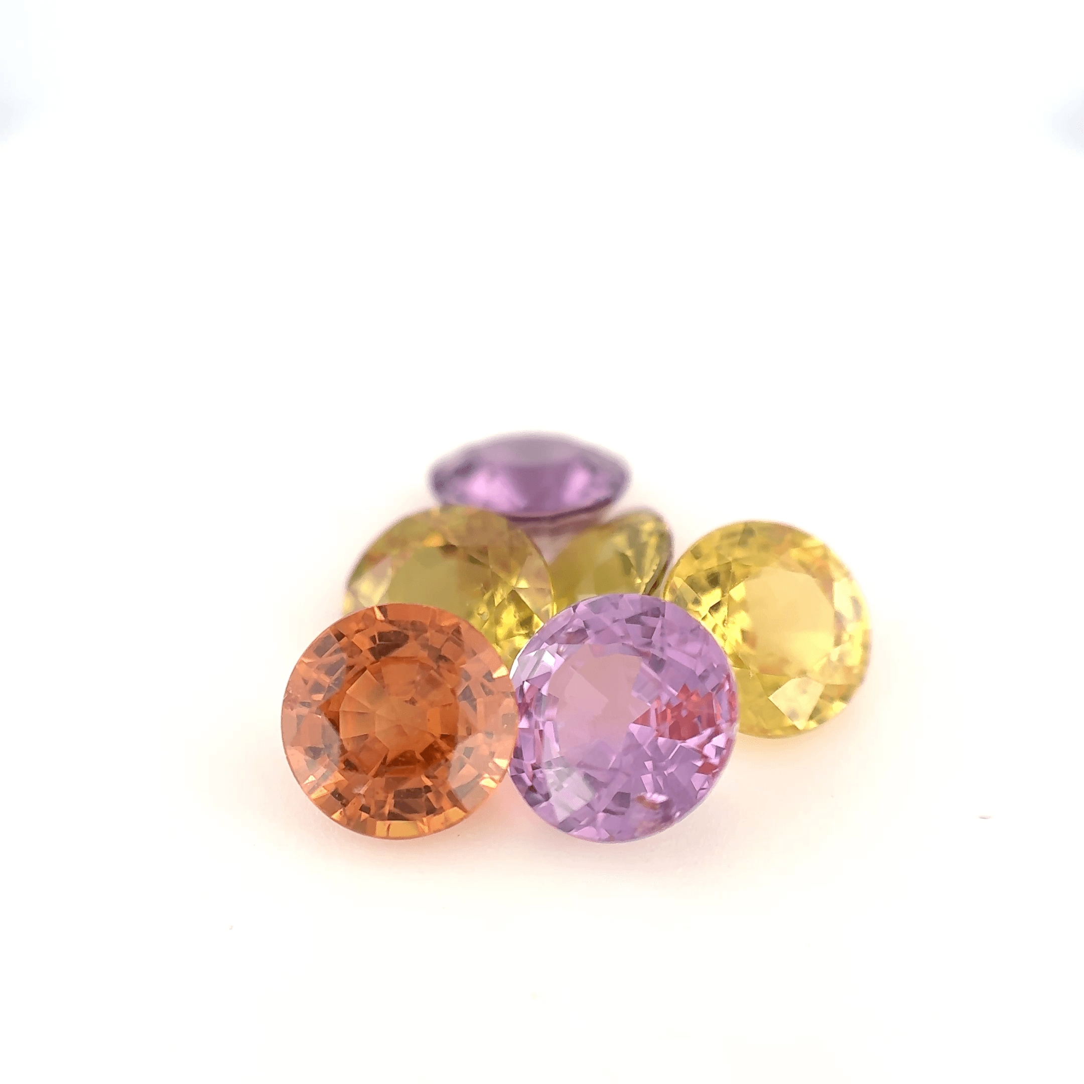 Lot 6 Saphirs fancy rond 6,66ct