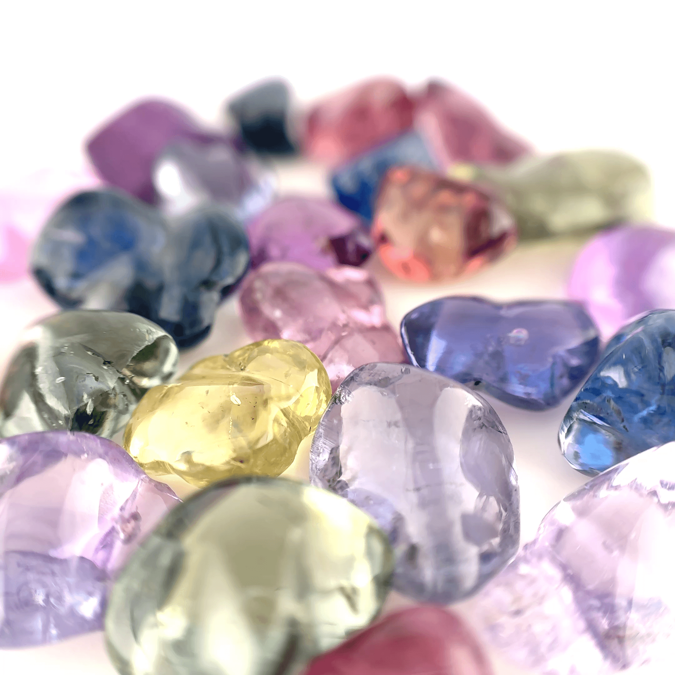 Lot Saphirs bruts polis 148,72ct