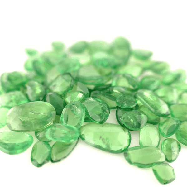 Lot Tsavorites RoseCut 38,39ct