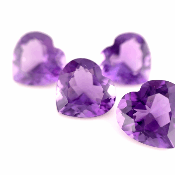 Lot 4 améthyste cœur 18,58ct