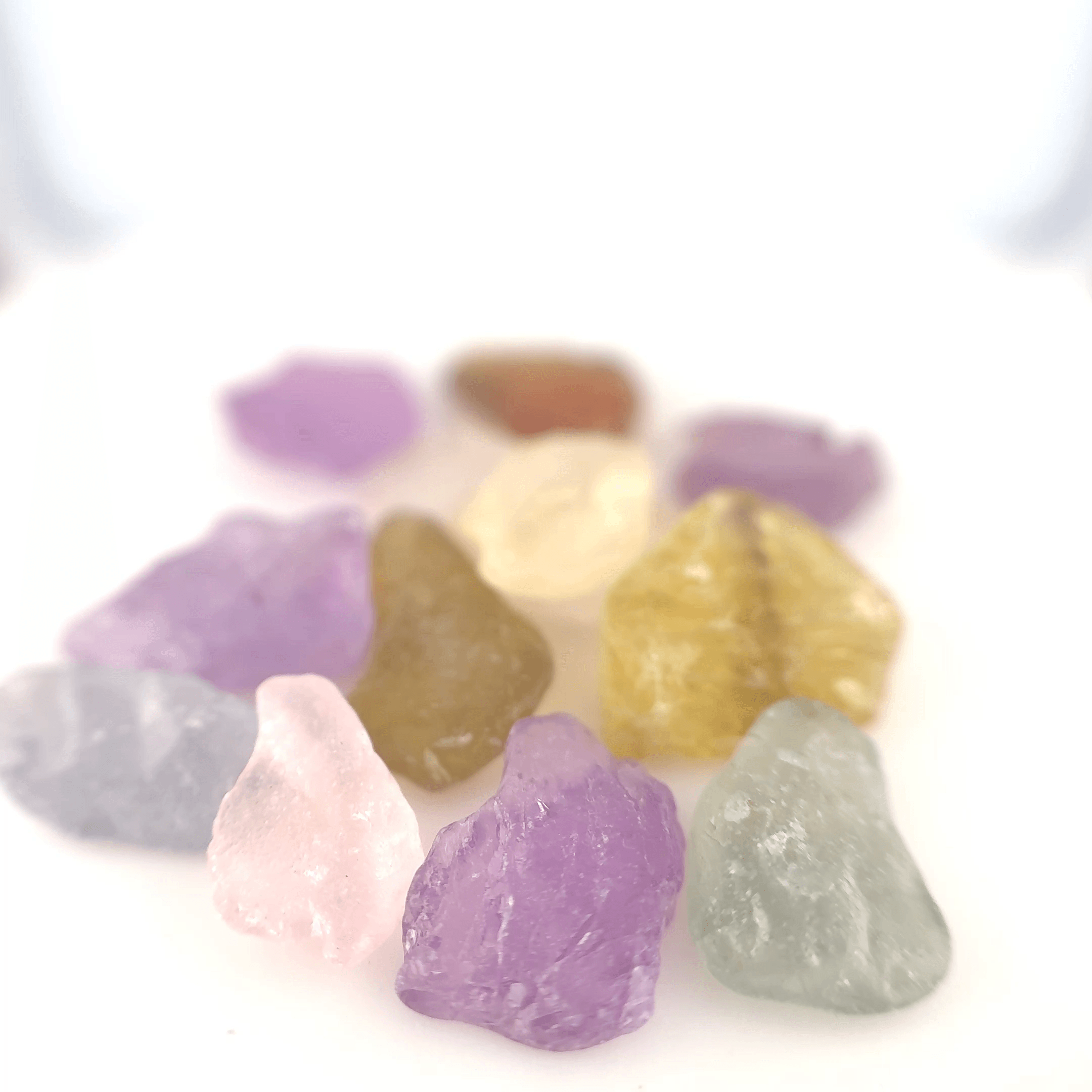 Lot Saphirs fancy bruts 24,19ct