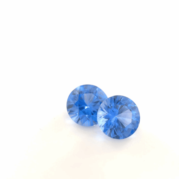 Saphir rond paire 1.17ct