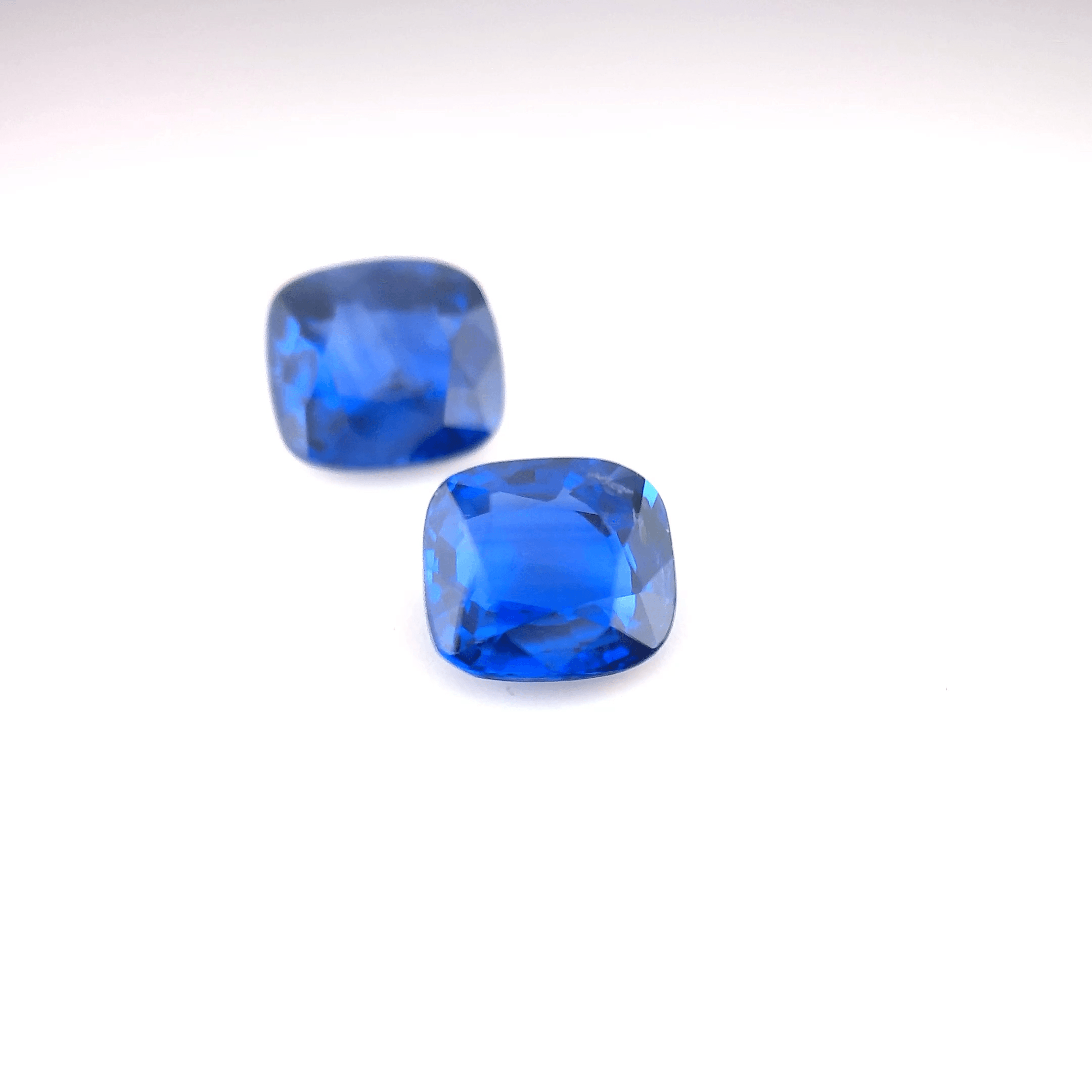 Paire saphir coussin 1,60ct