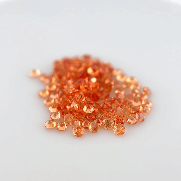 Pavage saphir orange rond