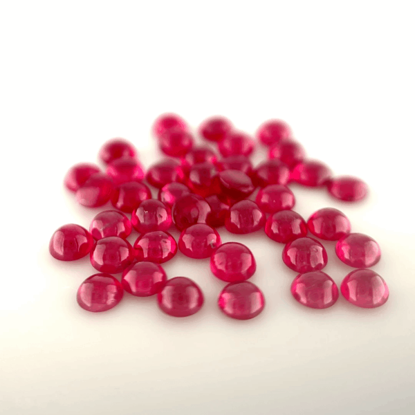 Pavage cabochons rubis