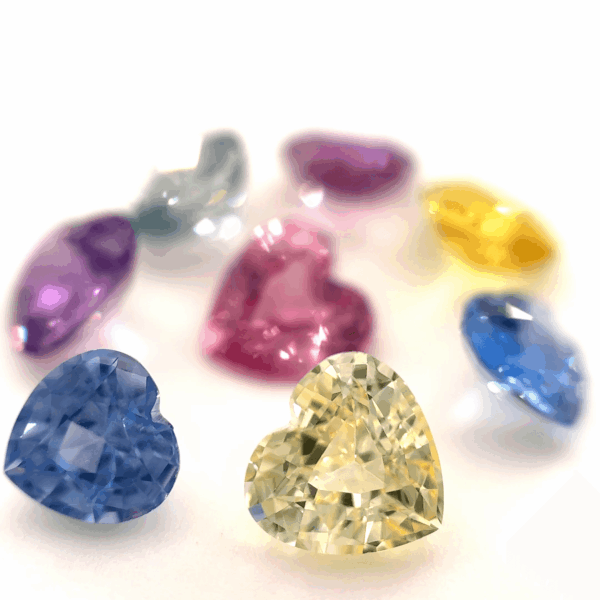 Lot 15 Saphirs fancy cœur 10,29ct
