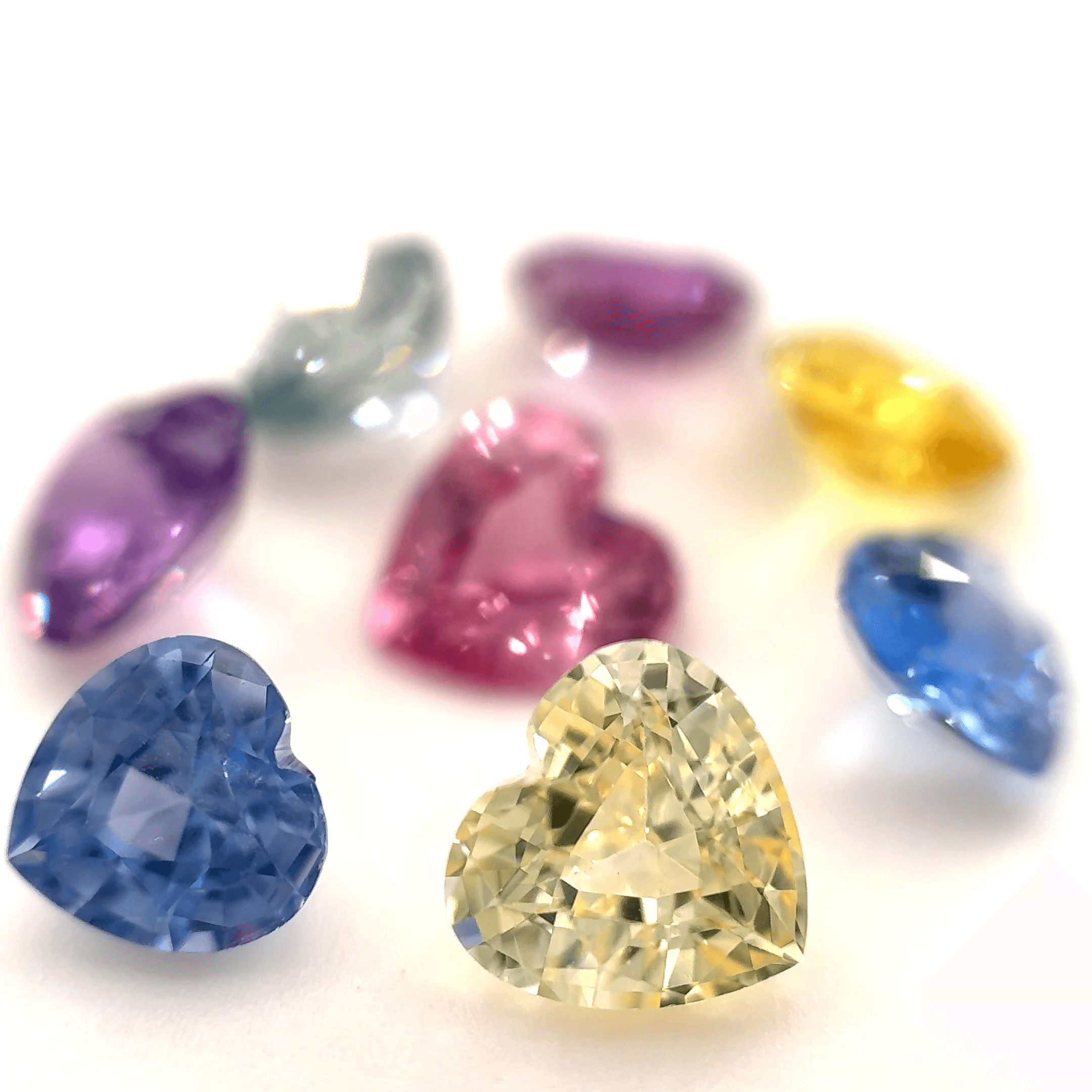 Lot 15 Saphirs fancy cœur 10,29ct
