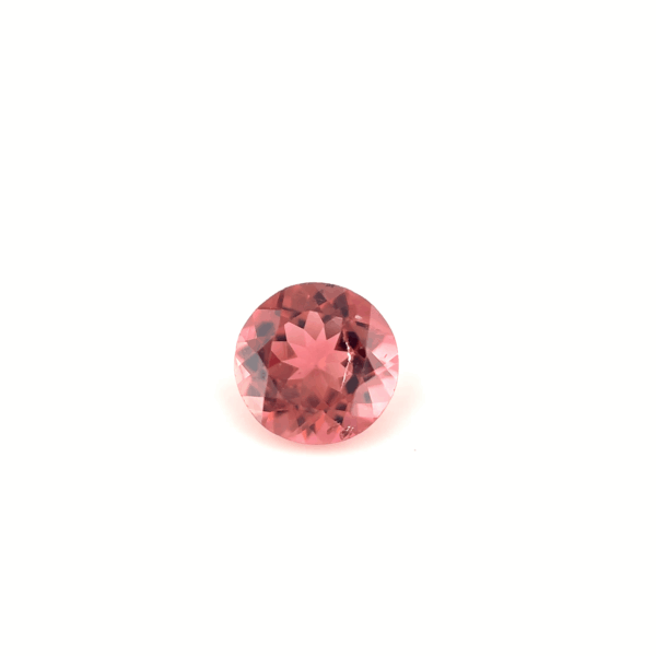 Tourmaline pêche ronde 1,26ct