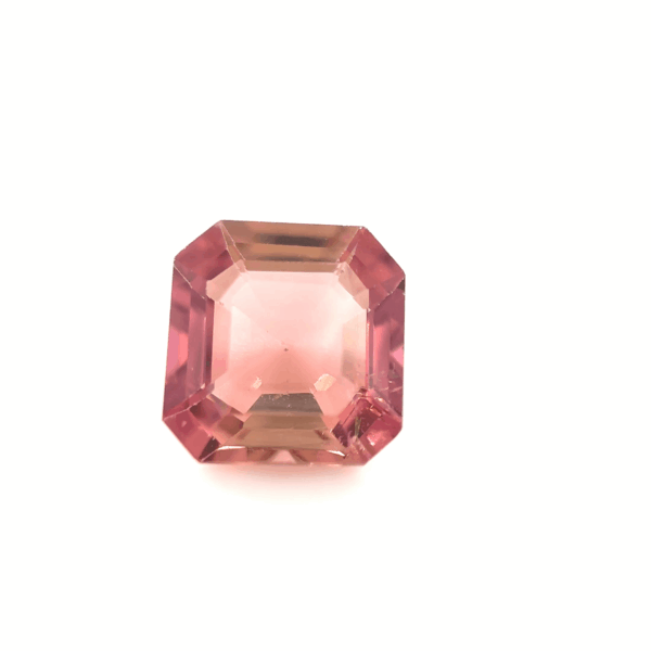 Tourmaline pêche asscher cut 2.81ct