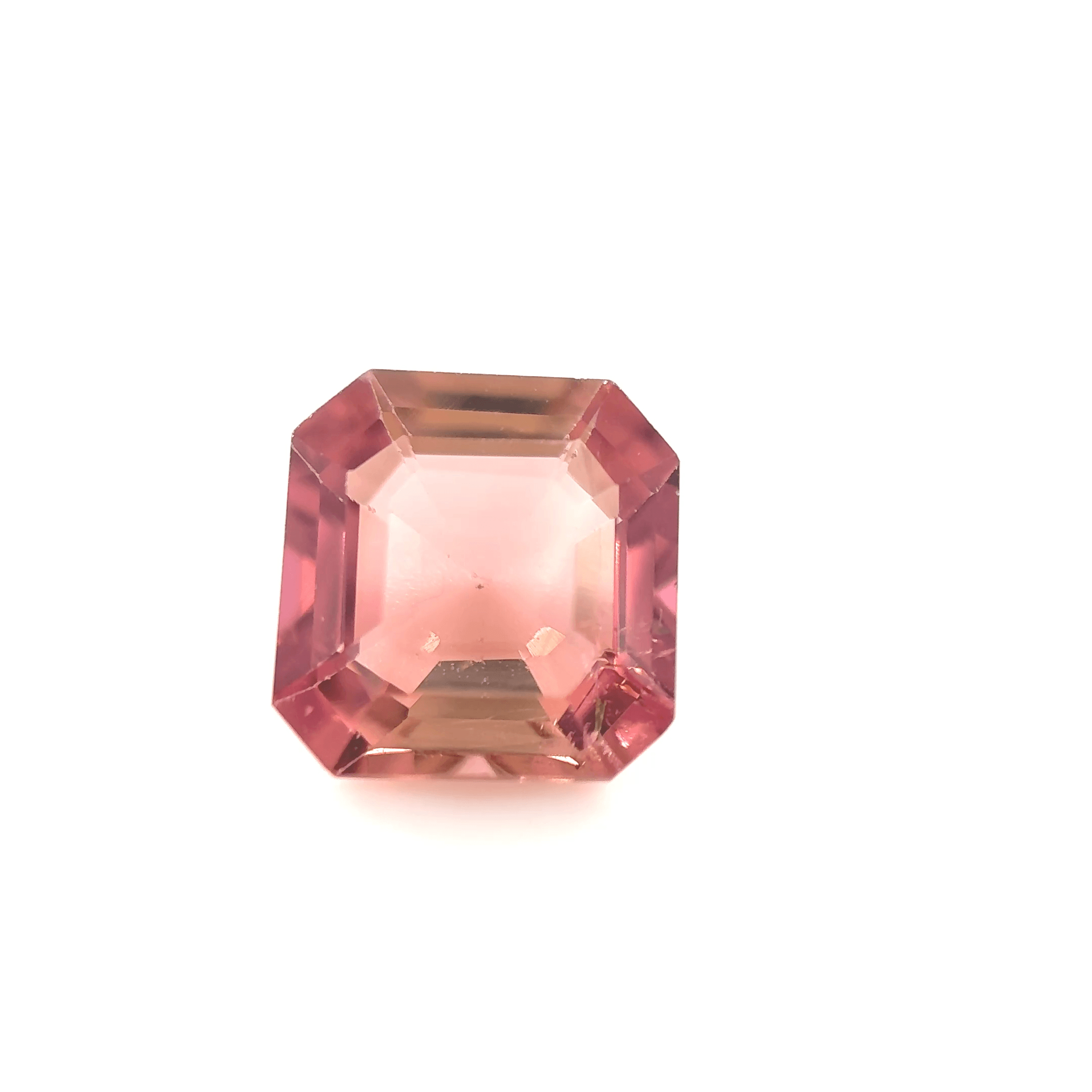 Tourmaline pêche asscher cut 2.81ct