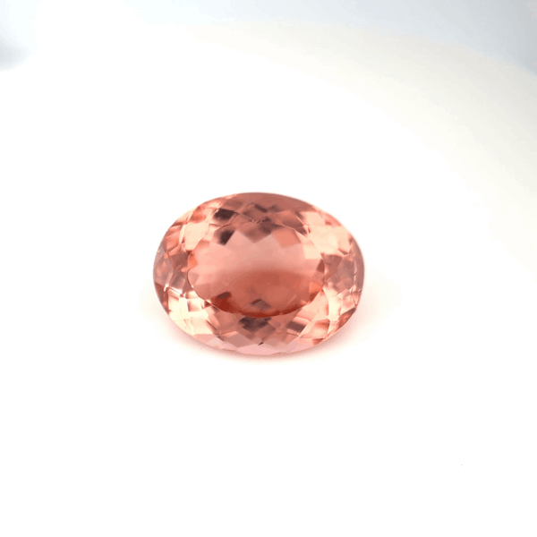 Tourmaline pêche ovale 4,96ct